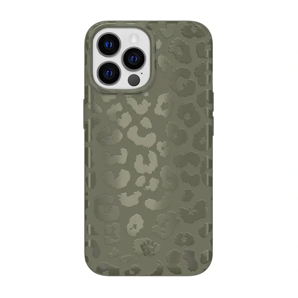 Velvet Caviar Olive Leopard Print iPhone Case - Matte Olive